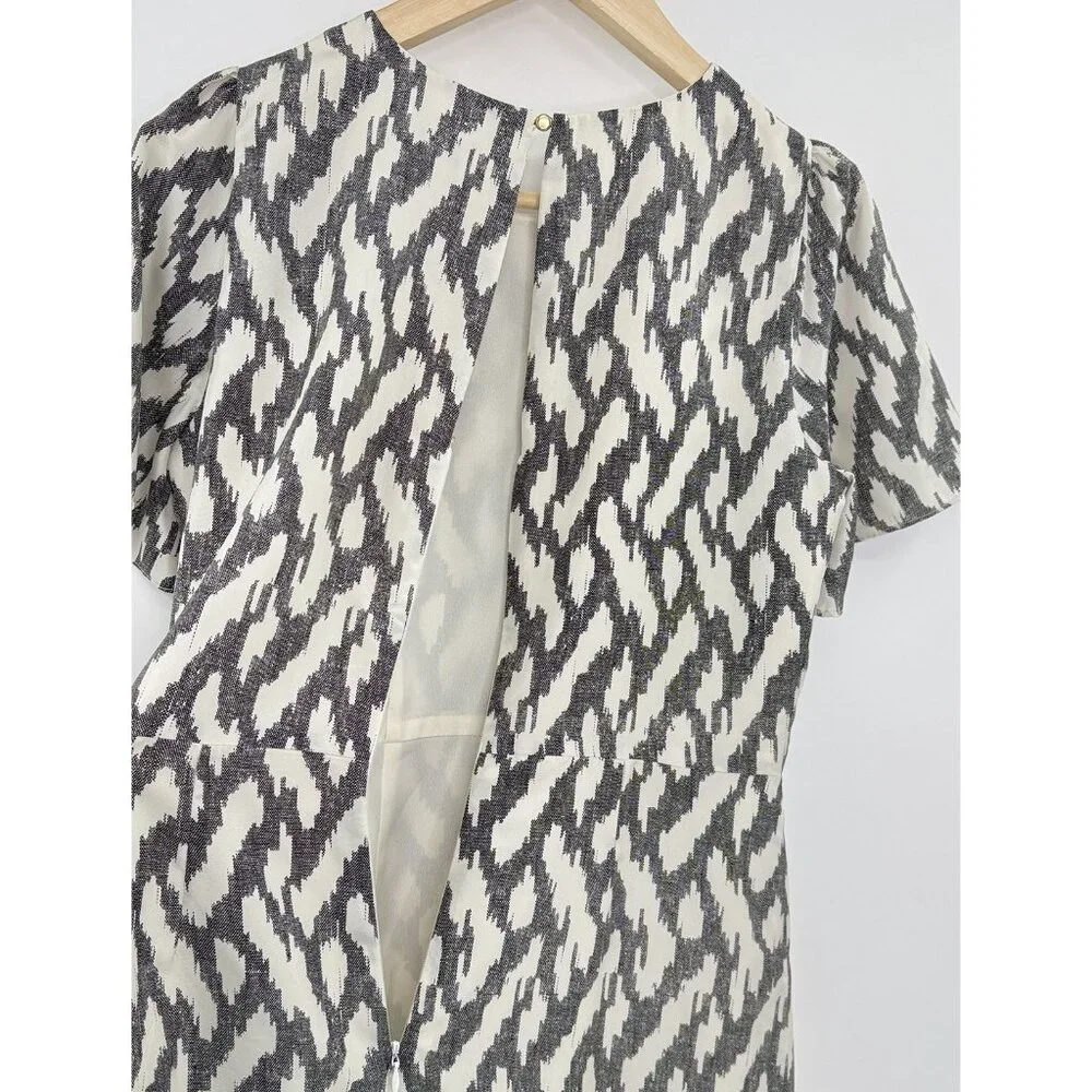 J.Crew 100% Silk Flutter‎ Sleeve Dress Size 6 Preppy Lightweight, Event